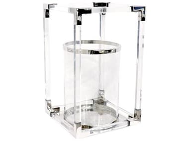 Pasargad Home Beacon Soren Silver Clear Candle Holder PDPSAE061L