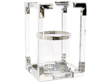 Pasargad Home Beacon Soren Silver Clear Candle Holder PDPSAE061S