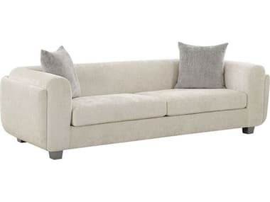 Pasargad Home Noho Bergamo Ivory Silver White Upholstered Sofa PDPZW200443