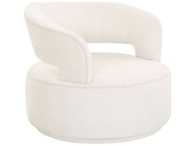 Pasargad Home Noho Piagia Swivel White Accent Chair PDPZW20087W