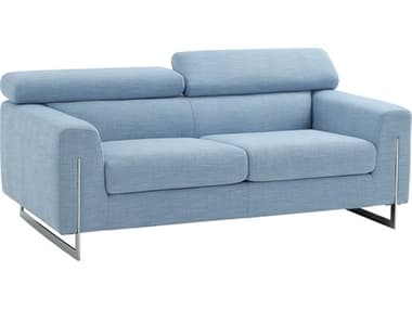 Pasargad Home Noho Serena Blue Silver Upholstered Loveseat PDPZW2027B2