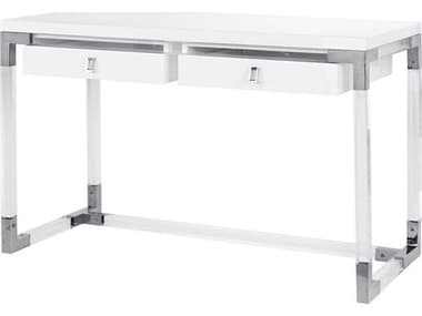 Pasargad Home Firenze White Silver Writing Desk PDRE3535