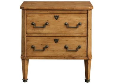 Port Eliot 27&quot; Wide 2-Drawers Brown Spruce Wood Nightstand PETOPPEL085