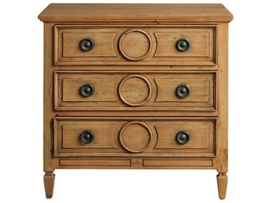 Port Eliot 33&quot; Wide 3-Drawers Brown Pine Wood Dresser PETOPPEL088