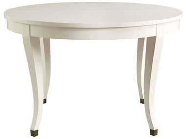 Port Eliot Round Wood White Lacquer Dining Table PETPE575WHLQ