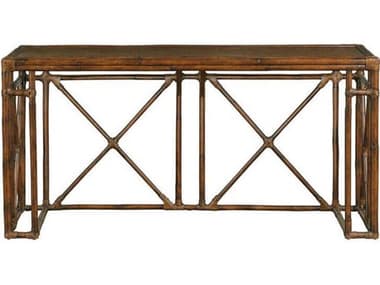 Port Eliot 60&quot; Rectangular Rattan Mahogany Console Table PETPE705M