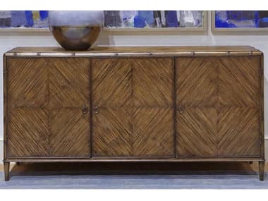 Port Eliot 72&quot; Wide Pecan Brown Bamboo Wood Accent Chest PETPE763CB