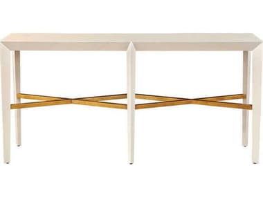 Port Eliot 64&quot; Rectangular Wood White Lacquer Console Table PETPE764WHLQ