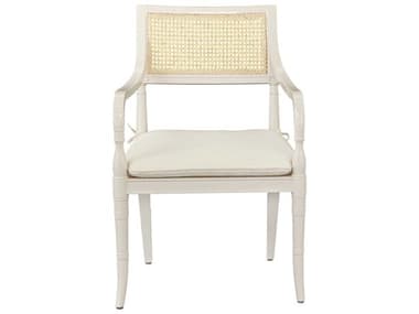 Port Eliot Regency White Upholstered Arm Dining Chair PETPECH26AWHLQ