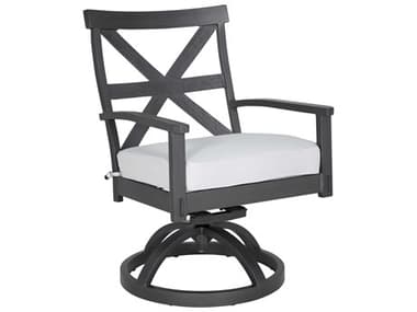 Castelle Biltmore Antler Hill Formal Dining Aluminum Swivel Rocker Dining Arm Chair PF0A48T