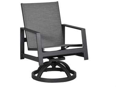 Castelle Prism Sling Dining Aluminum Swivel Rocker Dining Arm Chair PF0E78S