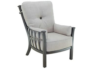 Castelle Santa Fe Deep Seating Cast Aluminum Ultra High Back Lounge Chair with Two Side Pillows PF1430T