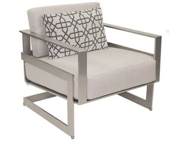 Castelle Eclipse Deep Seating Cast Aluminum Cushion Lounge Chair with One Pillow PF1710R