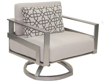 Castelle Eclipse Deep Seating Cast Aluminum Cushion Lounge Swivel Rocker with One Pillow PF1715R