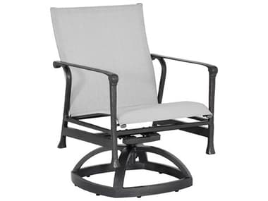 Castelle Marquis Sling Dining Aluminum Swivel Rocker Dining Arm Chair PF1D68