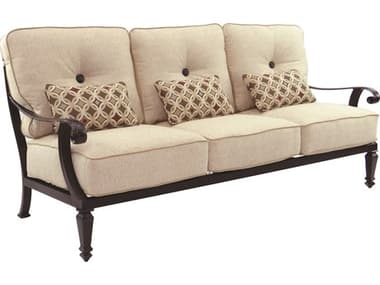 Castelle Bellagio Deep Seating Cast Aluminum Sofa with Three Kidney Pillows PF2614T