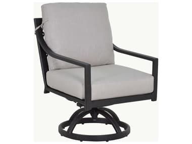 Castelle Saxton Cushion Aluminum Swivel Rocker Dining Arm Chair PF2C07R