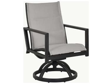 Castelle Saxton Sling Aluminum Swivel Rocker Dining Arm Chair PF2C78