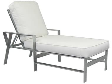 Castelle Trento Cushion Dining Cast Aluminum Adjustable Chaise Lounge with Wheels PF3132T