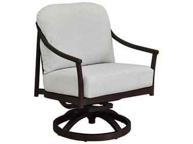 Castelle Larga Cushion Aluminum Swivel Rocker Dining Arm Chair PF3C07R