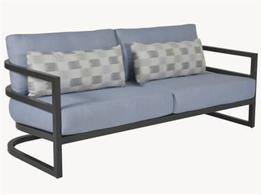 Castelle Gala Cushion Aluminum Sofa with Accent Pillow PF4A14R