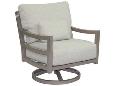 Castelle Roma Deep Seating Aluminum Swivel Rocker Lounge Chair with One Kidney Pillow PF9615R