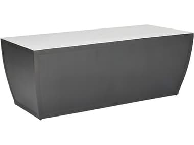 Castelle Largo Smooth Aluminum Rectangular Coffee Table PFA4RC2660