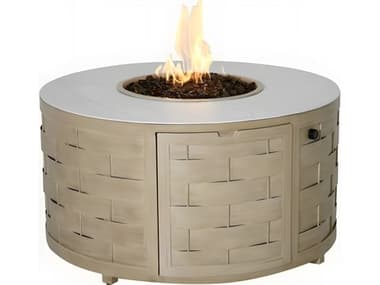 Castelle Biscayne Round Coffee Table with Firepit PFC5CF42WL