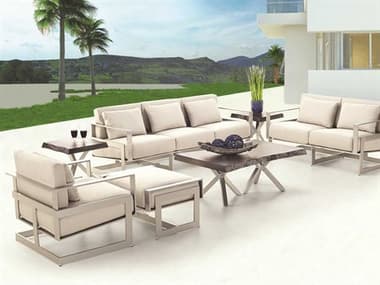 Castelle Eclipse Deep Seating Cast Aluminum Cushion Lounge Set PFECLIPLNGESET