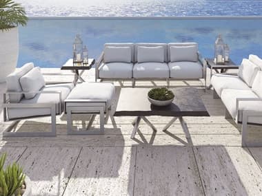 Castelle Eclipse Deep Seating Cast Aluminum Lounge Set PFECLPDSLNGSET