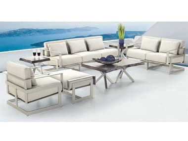 Castelle Eclipse Deep Seating Cast Aluminum Lounge Set PFECLPDSLNGSET1