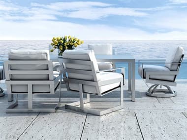 Castelle Eclipse Cushion Cast Aluminum Dining Set PFECLPSCHSDINSET