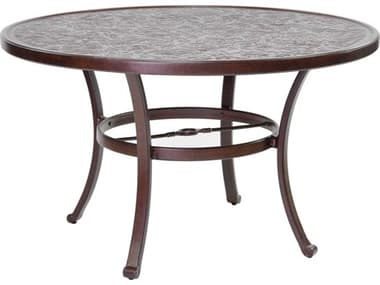 Castelle Vintage Cast Aluminum 48 - 49 Round Dining Table Ready to Assemble PFNCD48