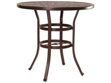 Castelle Vintage Cast Aluminum 42 - 44 Round Bar Height Table Ready to Assemble PFNCH42