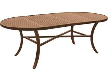 Castelle Classical Cast Aluminum 84-86W x 44D Oval Dining Table Ready to Assemble PFSODK84