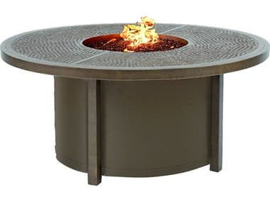 Castelle Altra Firepit Aluminum 49 Round Classical Coffee Table with Firepit and Lid PFTCF48WL
