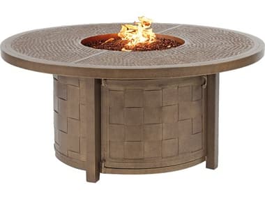 Castelle Classical Cast Aluminum 49 Round Coffee Table with Firepit And Lid PFVCF48WL
