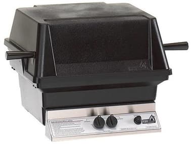PGS Grills A40 Series Natural Gas Cast Aluminum Black BBQ Grill Head with Two Folding Shelves PGA40NG