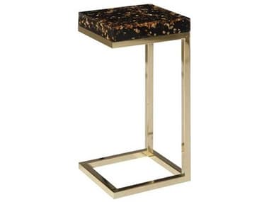 Phillips Collection 12" Square Resin Gold Flake Plated Brass End Table PHCCH81117