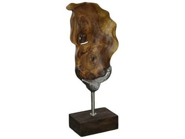 Luxecor Natural Brown Metallurgy Wood Sculpture LXCFLO32230