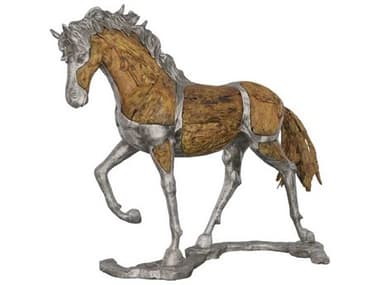 Phillips Collection Silver Brown Walking Mustang Horse Woodland Sculpture PHCID113405