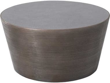 Phillips Collection 35" Round Resin Concrete Bronze Coffee Table PHCPH102335