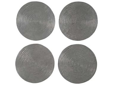 Phillips Collection Ripple Wall Disc Resin Polished Aluminum 3D Wall Art (Set of 4) PHCPH102838