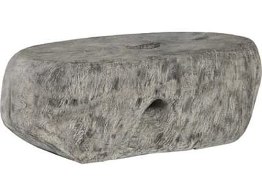 Phillips Collection 42" Oval Faux Stone Grey Coffee Table PHCPH102848