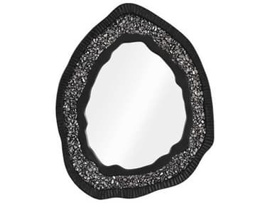 Phillips Collection Black / Silver 29''W x 36''H Oval Wall Mirror PHCPH104347