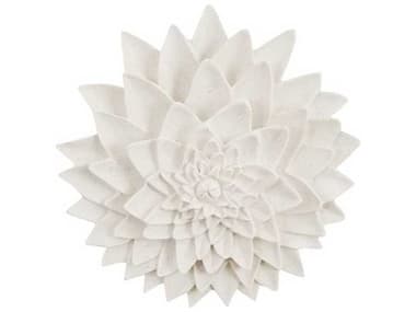 Phillips Collection Dahlia Flower White Stone 3D Wall Art PHCPH104364