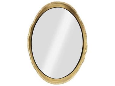 Phillips Collection Gold Leaf / Black 30''W x 42''H Oval Wall Mirror PHCPH105413