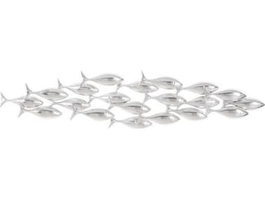 Phillips Collection Silver School of Fish Wood Wall Art PHCPH110576