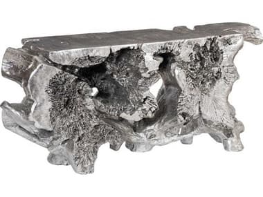 Phillips Collection Cast Teak 70" Resin Silver Leaf Console Table PHCPH114998