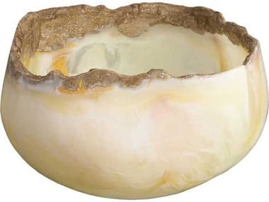Phillips Collection White Brown Cast Onyx Bowl PHCPH115103